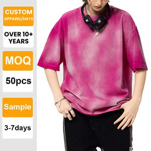 Camiseta Tie Dye con Logotipo Personalizado, 230 g/m², Algodón Grueso, Hombros Caídos, Lisa, para Impresión al por Mayor, Unisex, Bordado - Product Image 1