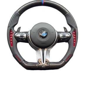 Volante Deportivo M Sport para BMW con Parche de Masaje de Carbono Tipo V F10 F30 E90, Fibra de Carbono Cosida a Mano, Modificado - Product Image 1