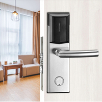 Serrure de porte d'hôtel RF déverrouillable par carte RFID intelligente ou clé mécanique pour portes en bois