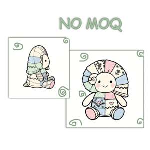 Peluche en forme de lapin moelleux et doux, décorée de motifs floraux délicats - Product Image 5