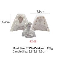 INTODIY3D rétro Portrait bougie Silicone moule résine époxy gypse plâtre tête de Venus Statue moule pour faire croquis modèle artisanat