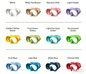 Máscara Facial Completa de Silicona |   Gafas de Natación Profesionales y para Pesca con Visión Ultra Amplia que Ofrece Visibilidad para un Amplio Campo de Visión - Product Image 5