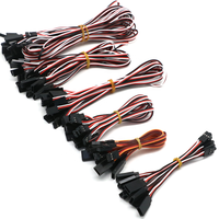 10 pièces 100mm/150mm/200mm/300mm/500mm câble d'extension Servo RC mâle à femelle plomb JR pour hélicoptère Rc Drone