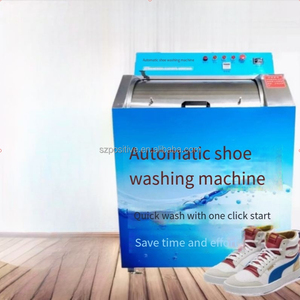 Mesin cuci sepatu besi tahan karat otomatis komersial baru listrik 15-20 pasang kapasitas Hotel pencuci sepatu besar - Product Image 5