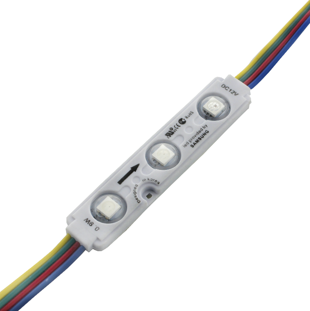 Smd5050 4 Wires P9883S 0.9w Sign Signage DC12V Programming RGB Pixel Magic Color LED Module