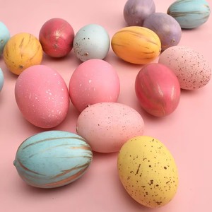 Wholesale Bulk Empty Gift DIY Round Shape Plastic Easter Eggs Hanging Ornaments <b>Decoration</b> Factory Price - Product Image 3