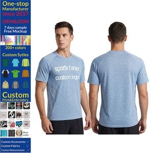 Fovdtaa Set da 5 T-shirt Sportive da Uomo a Girocollo, Tinta Unita, 100% Poliestere Traspirante a Manica Corta per Palestra e Corsa - Product Image 1