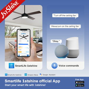 1stshine 52 "fan hâm mộ thiết kế ánh sáng MDF Blade fandelier <span class=keywords><strong>DC</strong></span> động cơ hiện đại LED quạt trần ánh sáng - Product Image 6