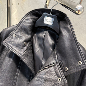 Veste vintage pour femmes en véritable peau de mouton, col montant, fermeture éclair et boutons, coupe-vent, manteau en cuir véritable pour femmes de bureau - Product Image 6