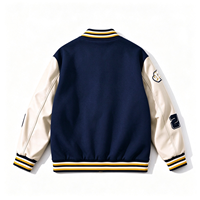 Veste bomber streetwear Y2K de haute qualité, broderie chenille, patchwork, style letterman, surdimensionnée, hip hop, logo personnalisé