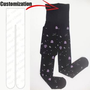 Collants personnalisés avec logo de dessin animé pour filles, noirs, <span class=keywords><strong>fantaisie</strong></span>, de haute qualité, grande taille, tricotés, pour femmes, printemps, décontractés - Product Image 1