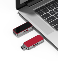 Logo Stick hadiah promosi logam 2 dalam 1, Flash Drive 3.0 512gb 2tb 4gb U Disk memori kustom usb Tipe c
