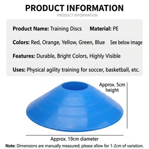 Disques de marquage de football miniatures professionnels et économiques : Cônes d'agilité souples en PE pour l'entraînement de la vitesse, le football et le slalom de roller - Product Image 3