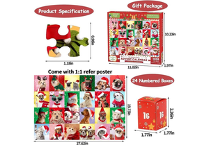 Personalizzato per animali domestici calendario dell'avvento natale scatola cieca giocattolo interattivo per gatti regalo gatto piuma Teaser e palla campana giocattoli - Product Image 6