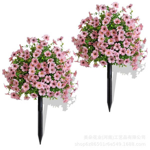 Rama de Flor Artificial Violeta de Plástico para Insertar en el Suelo, Decoración para Exteriores, Accesorio de Fotografía, Meiduo Flower Industry - Product Image 4
