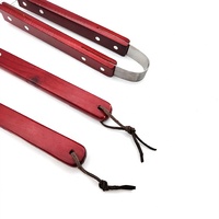 Ensemble d'outils de Barbecue manche en bois, ustensiles de gril pour gril d'extérieur, fumeur, Camping, Barbecue accessoires cadeaux 3 pièces