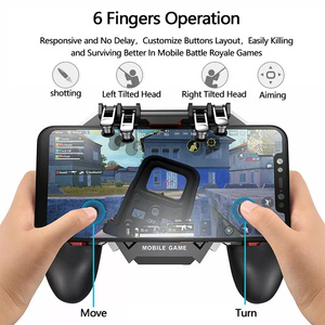 Laudtec Mobile Phone Gamepad Six Finger Gamepad para iPhone <span class=keywords><strong>Android</strong></span> PUBG Mobile <span class=keywords><strong>Controller</strong></span> para Free Fire Game - Product Image 2