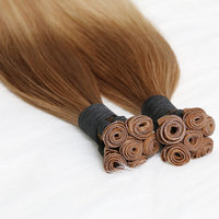 Extensions de cheveux de luxe à marque privée, en cheveux vierges russes bruts, avec cuticules alignées, Genius Weft, pouvant être coupées