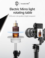 Plateau tournant rotatif à 360 degrés, 15 cm, rechargeable, pour la photographie, accessoires de prise de vue, miroir, plateau tournant, éclairage photo
