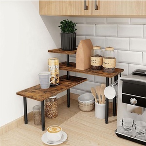 Organizador de Esquina Móvil de Madera para Encimera de Cocina, Estante de 3 Niveles, Organizador de Encimera - Product Image 2