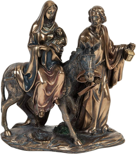 Decoración del hogar, estatuas de figuras humanas de bronce, moldes para Estatua de la <span class=keywords><strong>Sagrada</strong></span> <span class=keywords><strong>Familia</strong></span>, conjunto de Natividad, escultura de figura de Navidad - Product Image 1