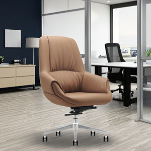 Sedia da Pranzo Ergonomica Moderna in Pelle di Grado Commerciale - Product Image 4