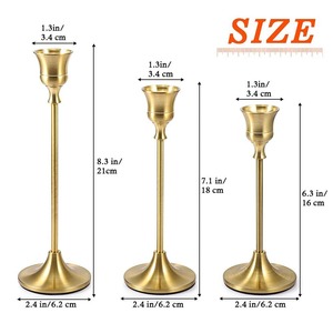 Candelabro de Hierro Hecho a Mano de Color Cobre Vintage con Base Redonda de Diseño Simple para el Hogar Europeo, en Oferta para el Día de San Valentín - Product Image 5
