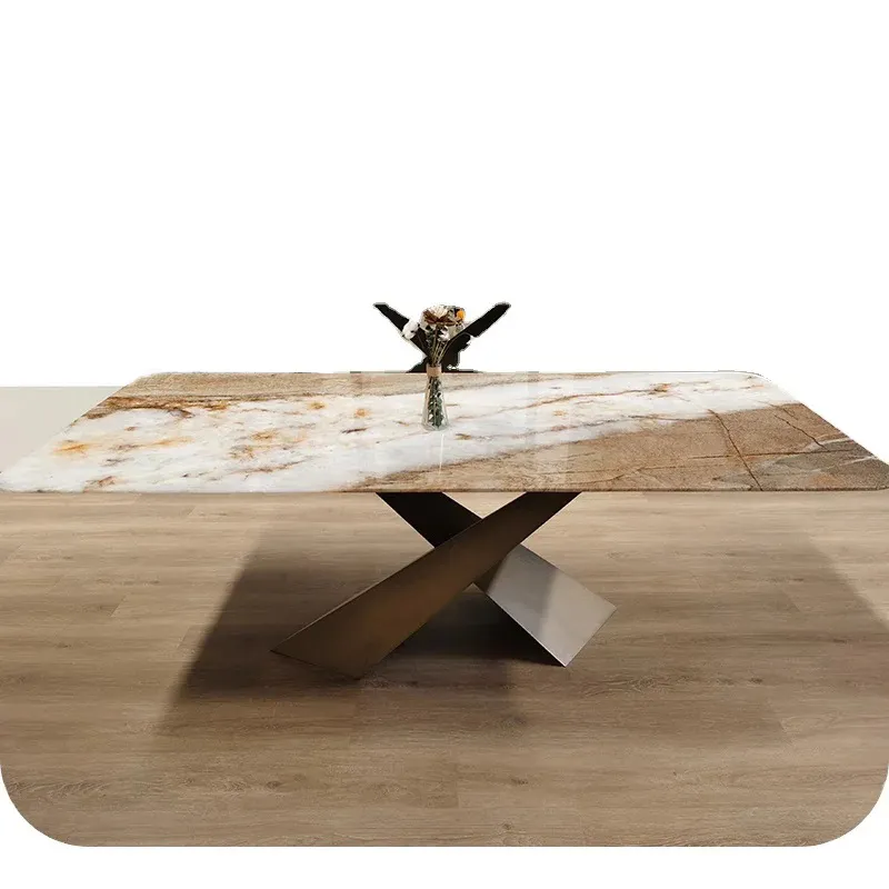 Современный элегантный обеденный стол из мраморного материала на заказ