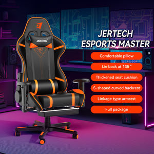 JERTECH <span class=keywords><strong>GR101</strong></span> DDP Chaise de joueur blanche personnalisée avec oreiller Chaise ergonomique pour ordinateur de bureau et équipement de jeu - Product Image 4