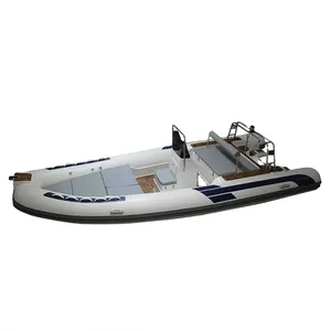 Stainless steel roll bar 19.7ft luxury rib boat with center console RIB-600 700 760 for sale family fishing yacht