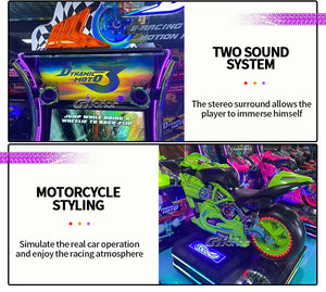 ダイナミックモーター卸売カスタムモーターサイクルシミュレーター遊園地用コイン式キッドモーターバイクビデオアーケードコンソール - Product Image 5