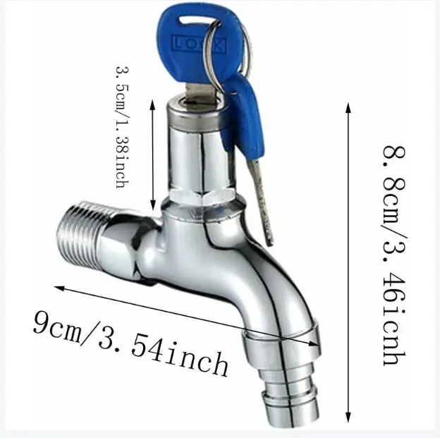 Zinc Alloy Material Outdoor Anti-theft With Lock Key Water Faucet Lock