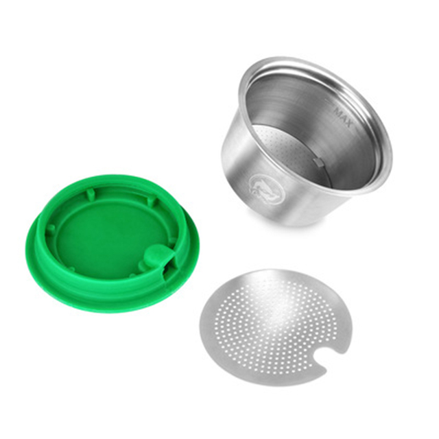 Refillable Dolce Compatible Coffee Capsule Pods for Rich Crema & Multiple Oil Extraction Eco-Friendly Reusable