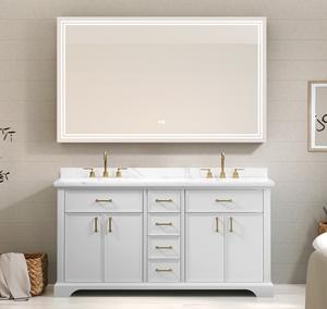 Meuble-lavabo autoportant avec plateau en marbre et lavabo à poser, vente directe du fabricant vietnamien - Product Image 6