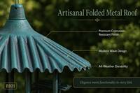 Mangeoire à oiseaux suspendue en plastique bronze/vertigrine antique, écologique, résistante à l'eau, décoration solaire de jardin extérieure