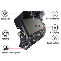 Caméra avant et de recul 12V-36V HD AHD infrarouge vision nocturne 1080P étanche IP68 avec écran partagé 7,0 pouces pour chariot élévateur, camping-car, camion