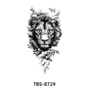 Autocollant de tatouage temporaire tribal noir à transfert d'eau, réaliste, pour la décoration du bras, du visage et du corps, pour hommes et femmes - Product Image 5