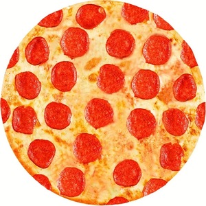Manta de Franela con Diseño Divertido de Panqueque Volador y <span class=keywords><strong>Pizza</strong></span>, Estilo Europeo Americano, para Aire Acondicionado, Venta al Por Mayor. - Product Image 5