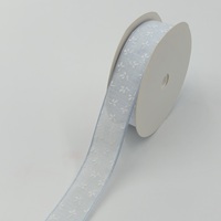 Ruban imprimé de trèfle simple face en coton et lin coréen DIY Bow Hair Accessories Flowers Baked Hat Ribbon