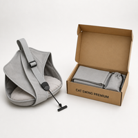 Hamac pour chat USMILEPET à suspendre sur le cadre de porte, avec tissu doux amovible et lavable, espace de repos et de balancement 3 en 1, jusqu'à 8 kg