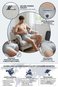 Hygieia – Caleçons de voyage antivol personnalisés pour hommes avec poche zippée discrète, anti-humidité, respirants, sous-vêtements de rangement <span class=keywords><strong>secret</strong></span> - Product Image 4
