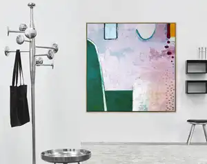 Картина оригинальная большая акриловая холст настенное искусство, экспресс Минимальная современная картина настенное искусство на холсте-фиолетовый сбрызг