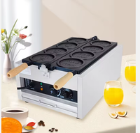 Gaufrier électrique commercial antiadhésif pour gaufres rondes, idéal pour les snack-bars