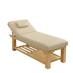 Camilla de Masaje de Madera para Salón, Cama para Tratamientos Faciales y de Pestañas, Sofá de Spa con Cojín para la Cabeza - Product Image 1