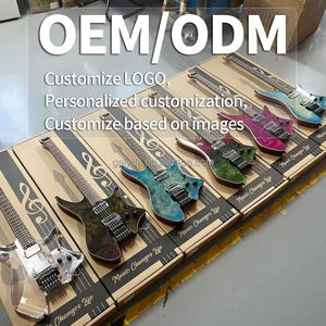 กีตาร์ไฟฟ้า 6 สาย ผลิตจากโรงงาน ตัวบอดี้ไม้โรสวูด คอไม้เมเปิล ปิ๊กอัพแบบ H-H ผิวเคลือบด้าน/สี  โลโก้ปรับแต่งได้ - Product Image 5