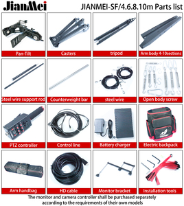 JianMei SF-4M 6M 8M 10M braccio leggero della gru della macchina fotografica per i viaggi e le riprese sul posto-Design portatile e compatto - Product Image 6
