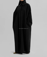 Robe longue maxi décontractée et modeste Willson, respirante, style abaya musulmane, vêtement islamique pour femme