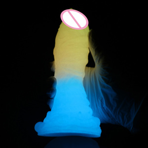 YOCY Drop Shipping XXL Dildo luminoso per le donne masturbazione <span class=keywords><strong>Soft</strong></span> anale Plug per adulti massaggio anale forte aspirazione giocattoli del sesso per gli uomini - Product Image 4