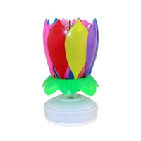 Vente en gros Joyeux Anniversaire Bougie d'art Pétard en forme de fleur avec musique Bloom pour les célébrations de fête d'anniversaire