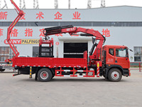 Camion-grue SHENBAI à bras articulé à fort moment de charge avec moteur Yuchai, certifié CE, châssis Dongfeng, commande hydraulique
